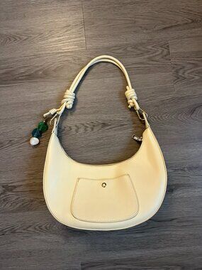 Urban Expressions Round Purse with Crossbody Strap & Bag Charm - Butter Yellow